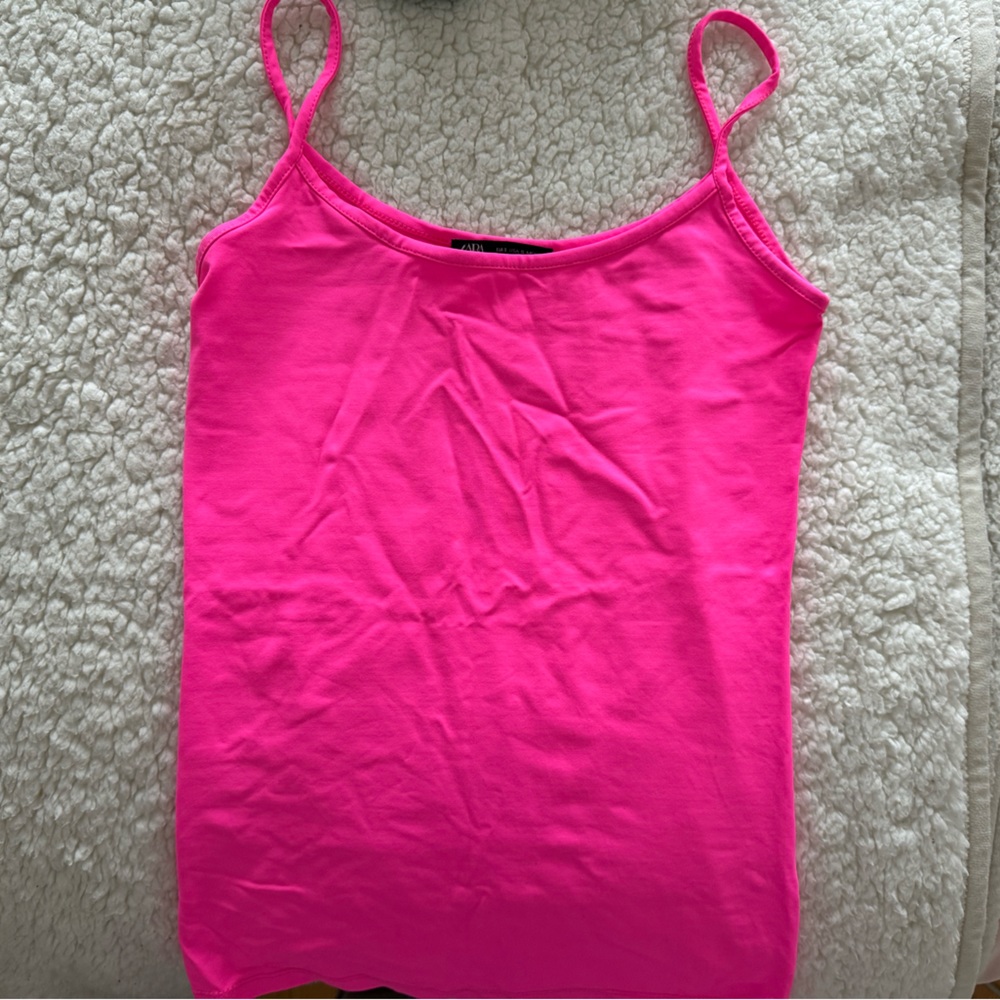 Neon pink tank top